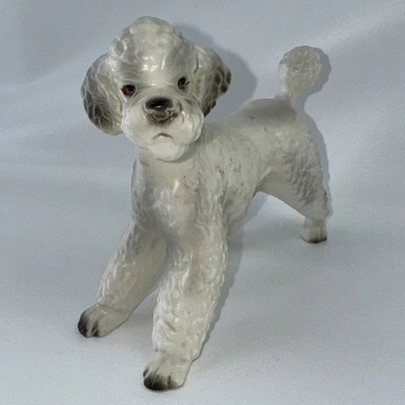 VINTAGE JAPAN BRINN'S White POODLE Porcelain FIGURINE FIGURE 5" tall - Picture 10 of 10